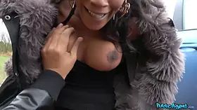 Public agent - gliding it up inside this english black stunner