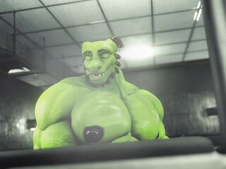 Reached His Peak, Syrl Dragon Hyper Macro Muscle Growth Animation