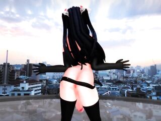 【MMD】Futanari (Large Shlong) - Caramell Dansen!【R-18】