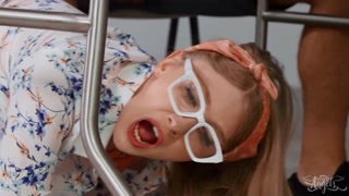 Trans Angels - Janelle Fennec Goes Under The Table &amp; Sucks Her Friend's Dick After Eating Lunch