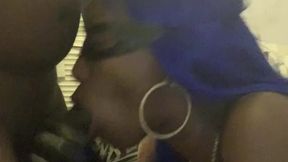 Amateur GF sucks cock and shows big tits