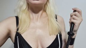 Restricted BDSM mummification session with spike rolling, nipple clamps and electro cbt play, penis cage, strap on blowjob with lip gag on,spitting, verbal humiliation, wooden stick and leather stick spanking and flogger featuring Miss GospodaricaEmma and