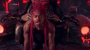 busty redhead fucks satan