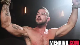 Sean Xavier dominates Tryp Bates with rope bondage and rough anal
