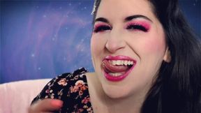 Pink Lipstick on Plexiglass Asmr