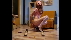 Monika lick mistress high heels and fuck her ass