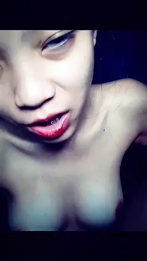 Cute 18 year old Indonesian girl plays with her small boobs and gets analed