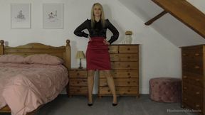 Final Stage Feminization, Pantyhose & Stockings Combo, Sucking My Strap-On Plus a Surprise