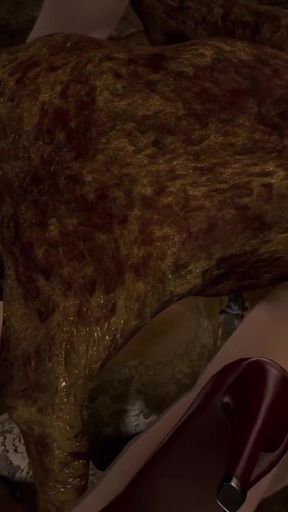 3D Sexy Asian Wife Naked Her Huge Boobs Got Fucked by the Monster