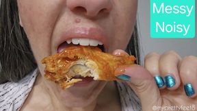 Petite Girl Eating Wings VORE