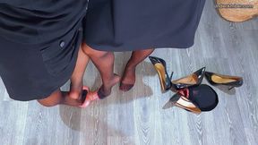 Swallow Your Cum From Our Sweaty Tights & Toes - Sky Cam (223)