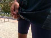 I can't stop moaning in the street, desperate and intense orgasm rubbing cock and scooter