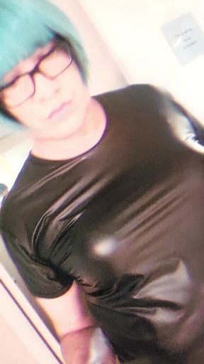 see all up inside her sexy sissy slut ass pipe with GIANT glass dildo
