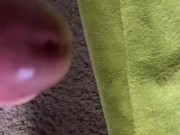 Jerking off cumshot with prostate anal toy
