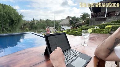 I seduce my boyfriend's stepfather and we fuck outdoors with his huge cock - NatyDelgado