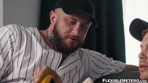 Jock Ethan Chase spread his legs for hunk Crush Daddy