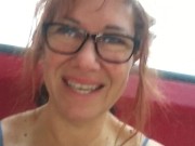 Cougar so horny she fucks a trailer ball hitch rubbing wet pussy on hot metal