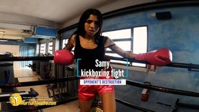 Samy kickboxing fight opponent's destruction