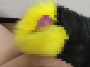 japanese chubby Masturbation with fluffy hands