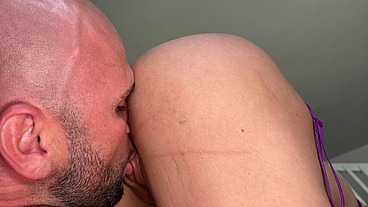Riding his huge cock