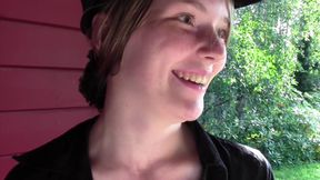 Skinny amateur slut outdoor fuck