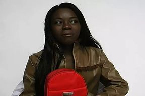 Slim German ebony stuffing her dildo deep inside her dark muff