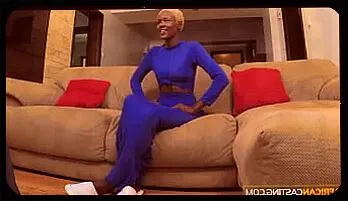 Ebony College Girl in Lingerie Gets Hardcore Pounded by White Producer!