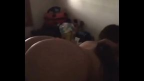 Girl sucking ass of the owner of the house with a nice cock