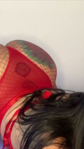 FAMILY ROLES-My stepbrother masturbates with my dirty panties and I teach him how to fuck my ass   Clip 2