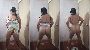 sexy de gordita culona su baile erótico