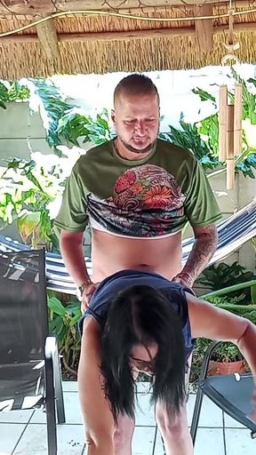 Housewife Enjoying Two Cocks