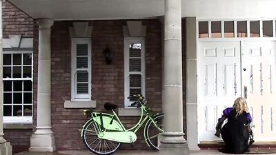 Busty babe rides a lucky man in a reverse cowgirl position