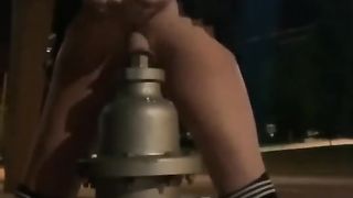 Risky Sissy FIRE HYDRANT FAKE PENIS BUTTFUCK TOTAL MOVIE