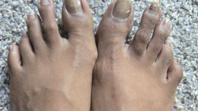 Wanna Suck My Nasty Toes Before My Pedicure?? These Corns Make A Great Tongue Scraper!