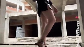 Construction workers sissy walk with cumshot