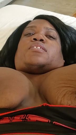 Ebony Cheerleader bbw bimbo tease   Clip 1