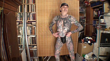 Danish Porn Model Leeharper Pinnomen Selects His Most Sexy 50’s Thongs - and You will Surely Enjoy when this Horny Sex Worker Masturbates for You and with His Stiff Penis Blasts His Load !