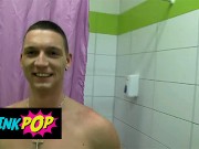 Twink Pop - He Is A Shy Guy At First But After Seeing & Stroking A Big Dick He's Not Shy Anymore