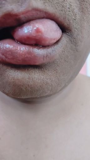 She is Surprised ! God gifted clit stimulater on his Tongue