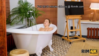 RIM4K. Fantastic model clears the rental dues with a rimming for estate owner