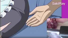 Reacting Touch the maid in the living room and she gets horny - Hentai Saki Play