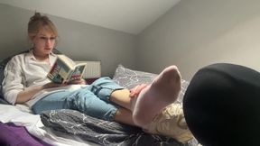 He Sniffs and Licks My Sweaty Boots, Socks and Feet