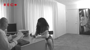 Black girl meets a big white cock