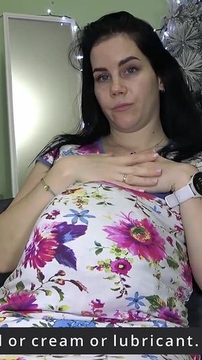 Hot Pregnant MILF Sucks and Gets Cumshot on Belly