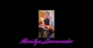 Marilyn Sexy Smoking Fetish Boot Big Cock Masturbation Stroking Cum