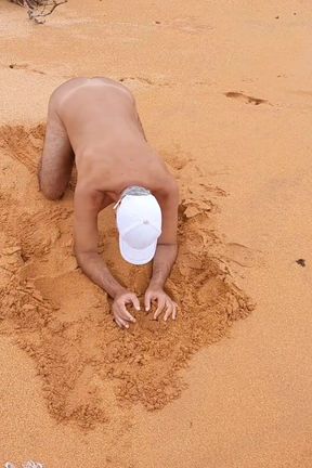 Ladysilva Naked on the Beach Showing off Her Tanned Ass with a Sexy Mark, I'm Full of Horniness in My Ass Come Fuck and Leave It