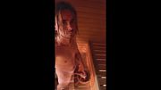 PUBLIC SAUNA JERKING IGNITES RAW COCK NEED
