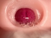 CLOSE UP CAMERA IN PUSSY: CUM Inside PUSSY TWICE! BEST CREAMPIE in 4K with Girl Moaning!