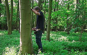 Sexy tattooed teen banged in the forest