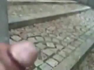 Exhibitionist jerk off and cum for Girls in Public
